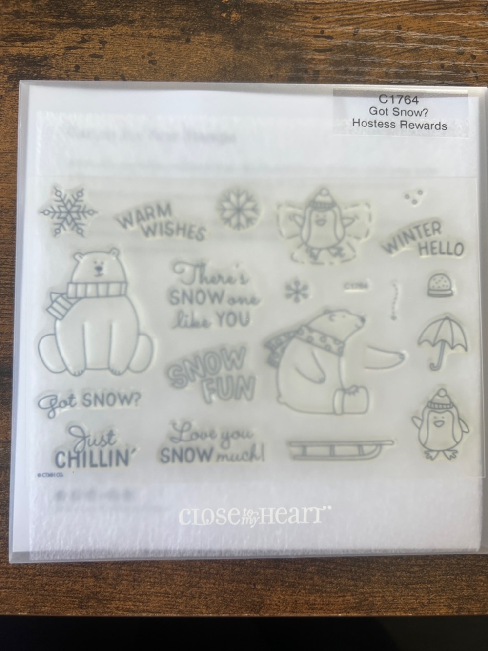 GOT SNOW - CLOSE TO MY HEART STAMP SET - used - C1764